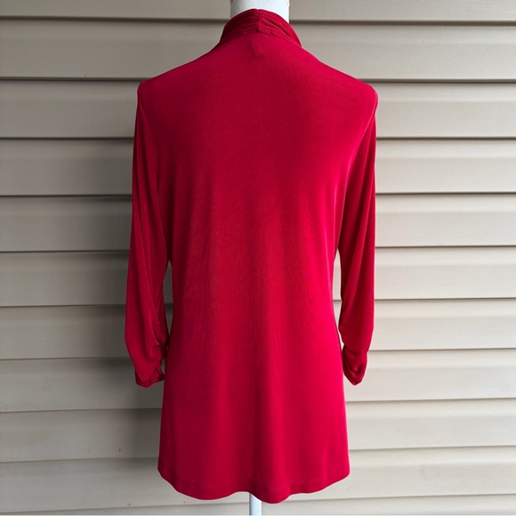 •Chico's• Travelers Vibrant Open Front Cardigan - Size 8 - Picture 6 of 8